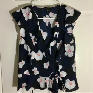 BANANA REPUBLIC floral silk blouse